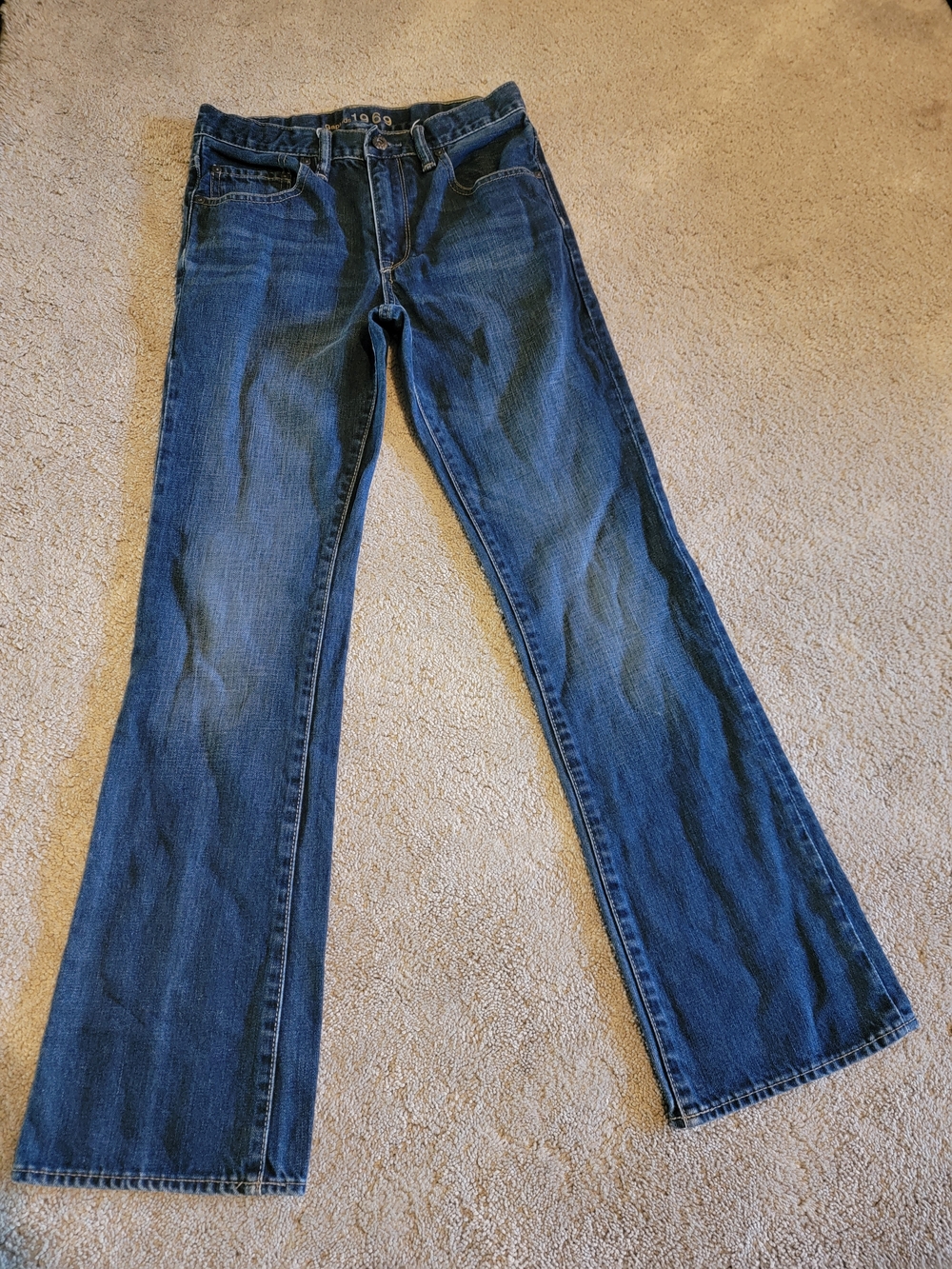 Gap 1969 Dark Blue Bootcut Kids 16 Slim Jeans
